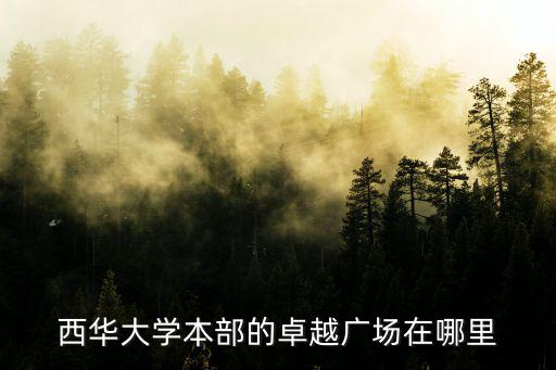 西華大學本部的卓越廣場在哪里