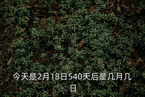 今天是2月18日540天后是幾月幾日