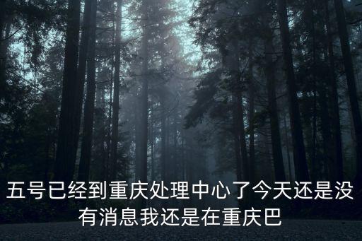 五號(hào)已經(jīng)到重慶處理中心了今天還是沒(méi)有消息我還是在重慶巴