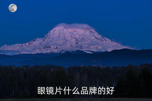眼鏡片什么品牌的好
