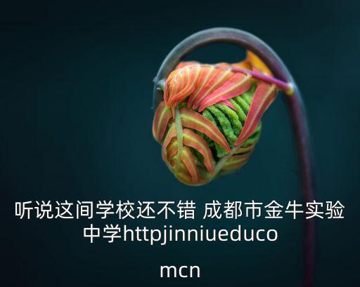 聽說這間學校還不錯 成都市金牛實驗中學httpjinniueducomcn