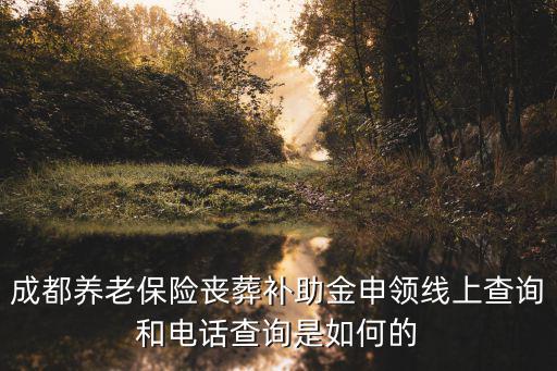 成都養(yǎng)老保險喪葬補助金申領線上查詢和電話查詢是如何的