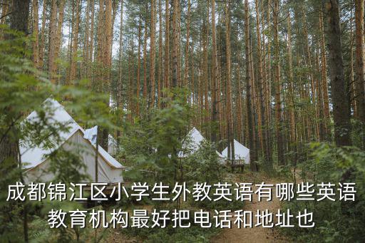 成都錦江區小學生外教英語有哪些英語教育機構最好把電話和地址也