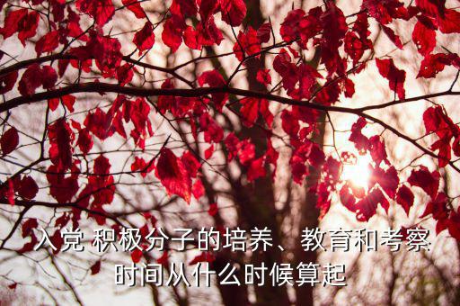 入黨積極分子時間,入黨積極分子考察一年獲準入黨