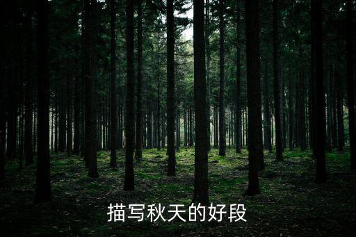 關于秋天的片段，描寫秋天的好段