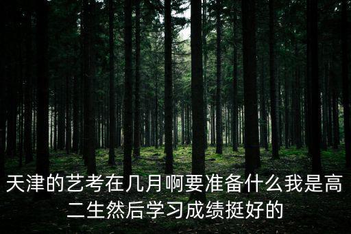 天津的藝考在幾月啊要準備什么我是高二生然后學習成績挺好的