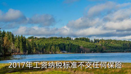 2017年工資納稅標準不交任何保險
