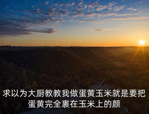 求以為大廚教教我做蛋黃玉米就是要把蛋黃完全裹在玉米上的顏