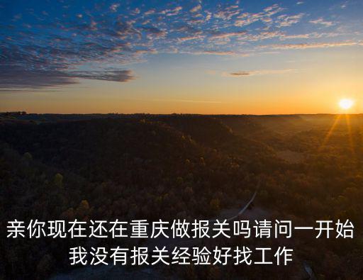 親你現(xiàn)在還在重慶做報(bào)關(guān)嗎請(qǐng)問(wèn)一開(kāi)始我沒(méi)有報(bào)關(guān)經(jīng)驗(yàn)好找工作