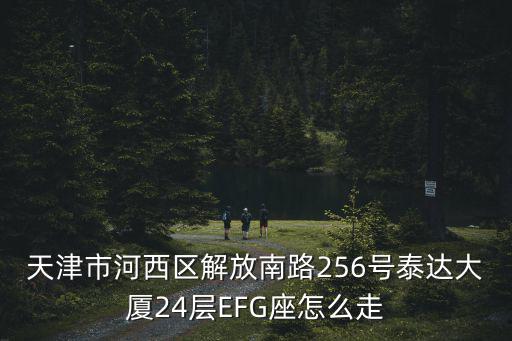 天津市河西區解放南路256號泰達大廈24層EFG座怎么走