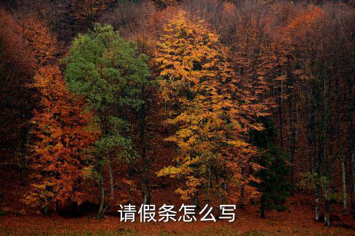 怎樣寫(xiě)請(qǐng)假條，請(qǐng)假條怎么寫(xiě)