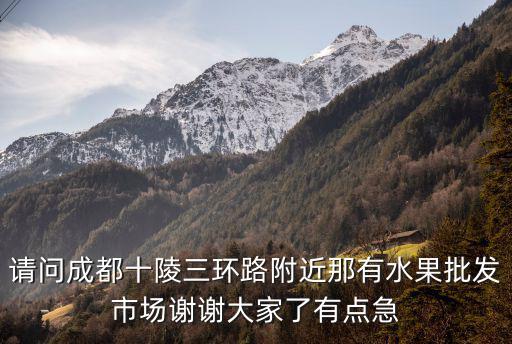 成都市十陵有水果批發市場嗎，請問成都十陵三環路附近那有水果批發市場謝謝大家了有點急