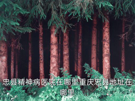 忠縣精神病醫院在哪里重慶忠縣地址在哪里