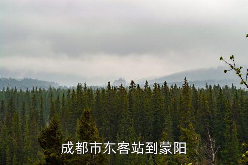 成都市東客站到蒙陽