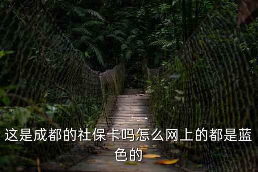 這是成都的社保卡嗎怎么網上的都是藍色的