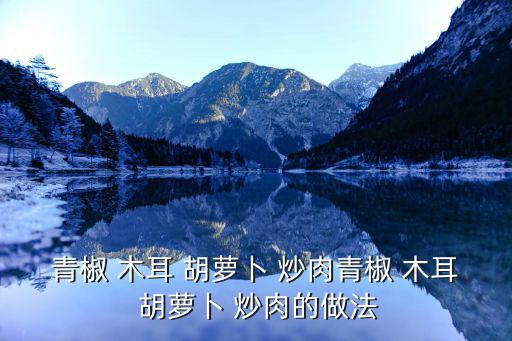 胡蘿卜木耳炒肉,木耳胡蘿卜炒肉做法1