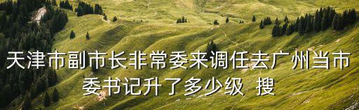 天津市副市長(zhǎng)非常委來調(diào)任去廣州當(dāng)市委書記升了多少級(jí)  搜