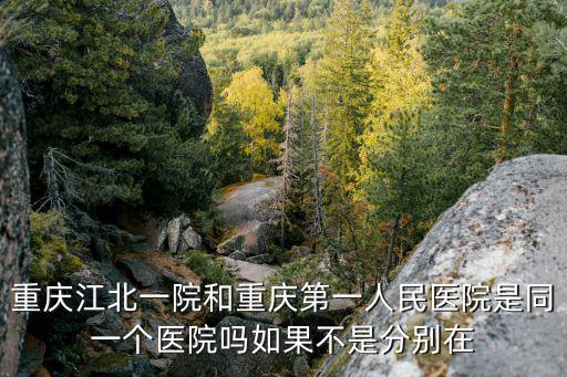 重慶江北一院和重慶第一人民醫院是同一個醫院嗎如果不是分別在