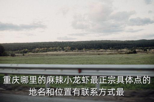 重慶哪里的麻辣小龍蝦最正宗具體點的地名和位置有聯系方式最