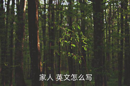  家人 英文怎么寫