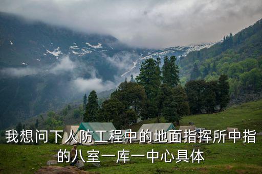 我想問下人防工程中的地面指揮所中指的八室一庫一中心具體