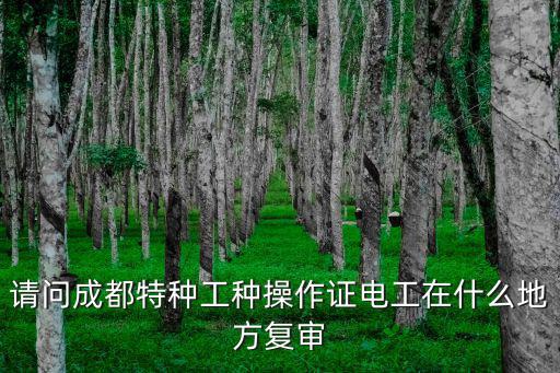 請問成都特種工種操作證電工在什么地方復審