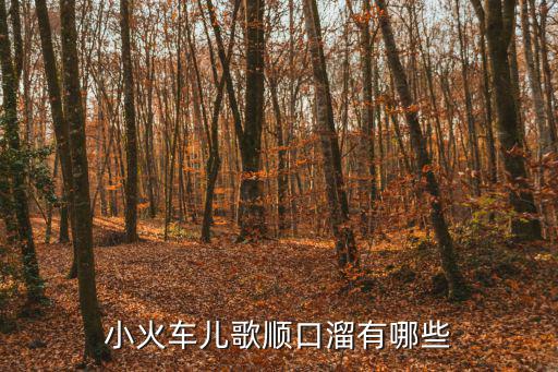 火車兒歌，小火車兒歌順口溜有哪些