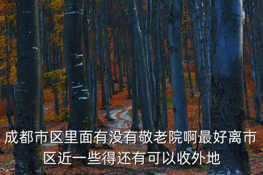 成都市區里面有沒有敬老院啊最好離市區近一些得還有可以收外地