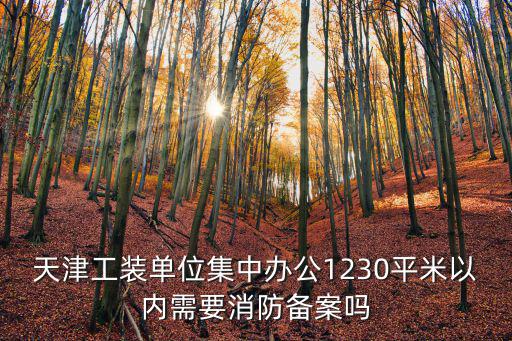 天津工裝單位集中辦公1230平米以內需要消防備案嗎