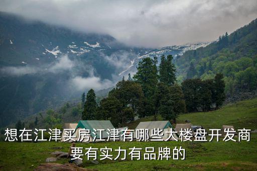 想在江津買房江津有哪些大樓盤開發(fā)商要有實(shí)力有品牌的