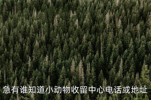 急有誰知道小動物收留中心電話或地址