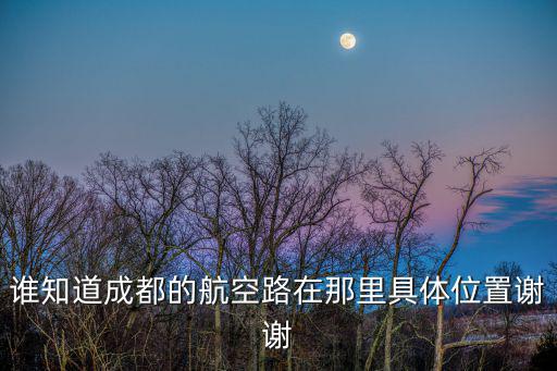 誰知道成都的航空路在那里具體位置謝謝