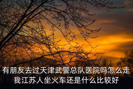 有朋友去過天津武警總隊醫院嗎怎么走我江蘇人坐火車還是什么比較好