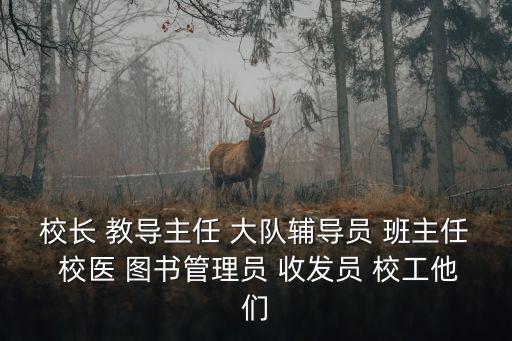 校長 教導(dǎo)主任 大隊輔導(dǎo)員 班主任 校醫(yī) 圖書管理員 收發(fā)員 校工他們