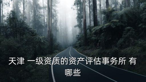 天津 一級資質的資產評估事務所 有哪些