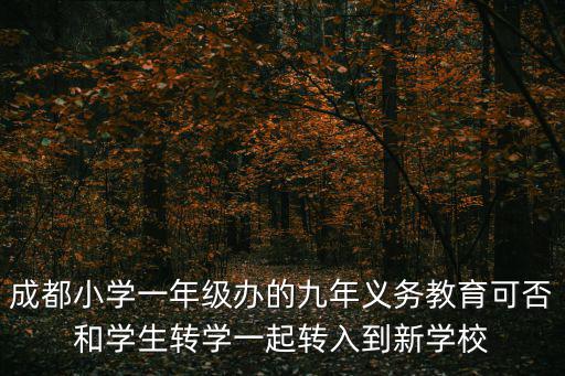 成都小學一年級辦的九年義務教育可否和學生轉學一起轉入到新學校