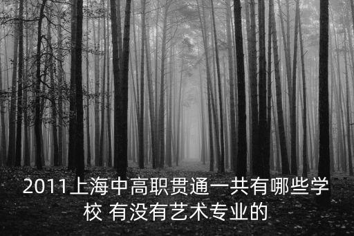 上海中高職貫通學校對應院校，2011中考的中高職貫通是什么意思上海有哪些好的中高職貫通學校適