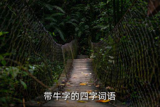 帶牛字的四字詞語