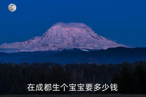 在成都生個(gè)寶寶要多少錢