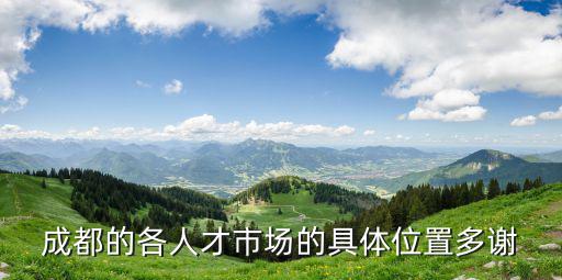 成都的各人才市場的具體位置多謝