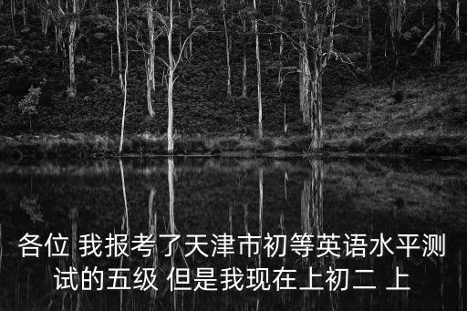 各位 我報考了天津市初等英語水平測試的五級 但是我現在上初二 上
