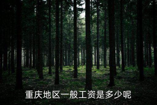 重慶地區一般工資是多少呢
