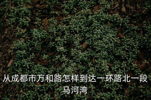 從成都市萬和路怎樣到達一環(huán)路北一段馬河灣
