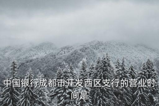 中國銀行成都市開發西區支行的營業時間是