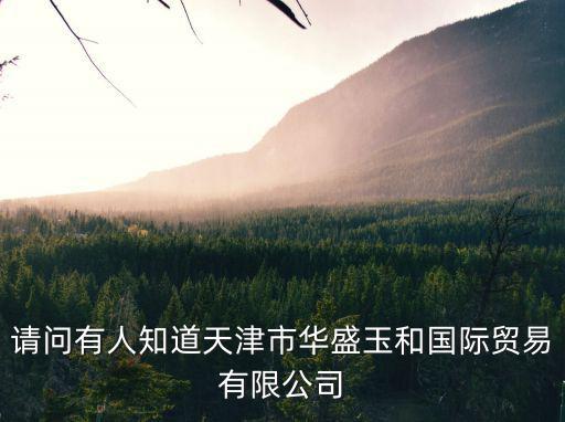 請問有人知道天津市華盛玉和國際貿易有限公司