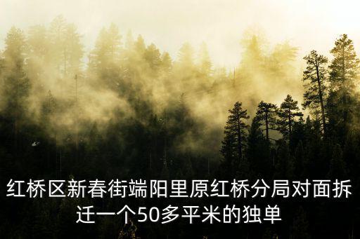 紅橋區(qū)新春街端陽里原紅橋分局對(duì)面拆遷一個(gè)50多平米的獨(dú)單