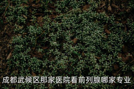 成都武候區那家醫院看前列腺哪家專業