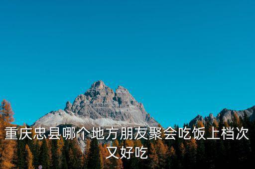重慶忠縣哪個地方朋友聚會吃飯上檔次又好吃