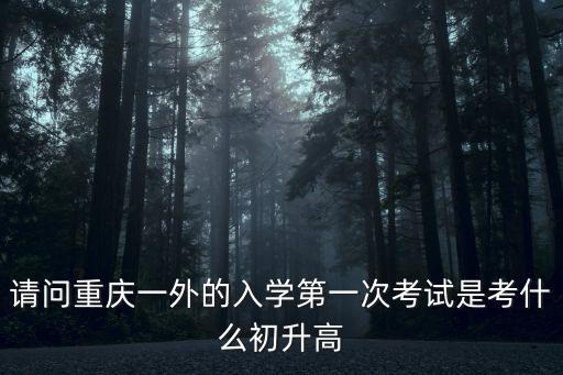 重慶市一外九年級(jí)月考，請(qǐng)問(wèn)重慶一外的入學(xué)第一次考試是考什么初升高