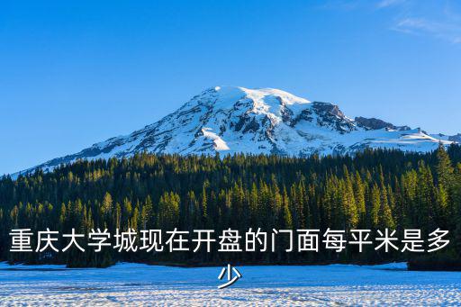 重慶大學(xué)城現(xiàn)在開盤的門面每平米是多少